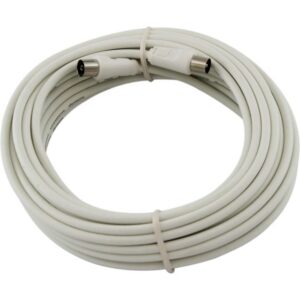 TELEVES - Câble de connexion CATV 10 m avec connecteurs IEC blanc - TAK90100G