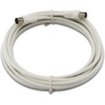 TELEVES - Câble de connexion CATV 5m avec connecteurs IEC blanc - TAK9050G