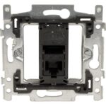 TELEVES - Prise murale data CAT6A (compatible Niko & Cat6/5e/5) 1xRJ45 PoE++ - TDOB-RJ45-1