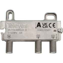 TELEVES - Répartiteur CATV 2 voies 4dB - VT24FZ