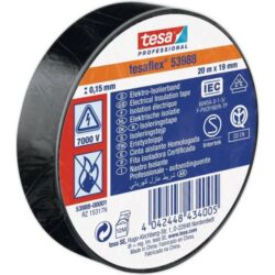Ruban isolant électrique noir 20 m x 19 mm isolant 7000 V