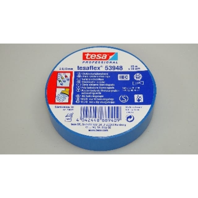 Ruban isolant électrique PVC souple bleu 53948-00035-15 – Image 1