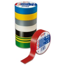 Rouleur de ruban isolant PVC multicolore 15 mm x 10 m avec bandes colorées