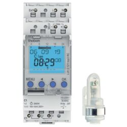 THEBEN - Interrupteur crépusculaire dig.+ horloge cell. mur. 230V 50-60HZ 1-99KLUX 1CO 16 - 7554