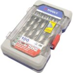 TIVOLY - 100 forets métaux HSS taillés meulés pointe en croix Ø 1 à 13mm - F0911452070003