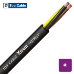 TOPCABLE - H07RN8-F alimentation souple classe 5 caoutchouc 90° AD8 AG2 750V noir 4G2