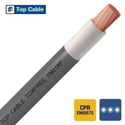 TOPCABLE - POWERFLEX+ YMvKf câble d'alimentation souple PVC 1kV Cca s2d2a3 gris 1X95mm² - P0WERFLEX+1X95-CCA B 1000
