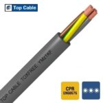 TOPCABLE - POWERFLEX+ YMvKf câble d'alimentation souple PVC 1kV Cca s2d2a3 gris 4G16mm² - P0WERFLEX+4G16-CCA B 1000