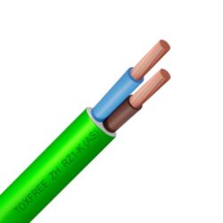 TOPCABLE - TOXFREE RZ1-K câble d'alimentation souple LSOH 1kV Cca s1ad1a1 vert 2X2