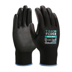 Gants de travail PU nylon noir taille XL, configuration visible