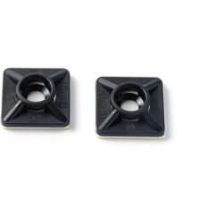 Détails visibles de Base autocollante carrée pour collier de serrage 20x20 mm pour Embases adhésives