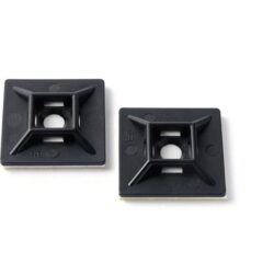 Détails visibles de Base autocollante carrée pour collier 4,8 mm noir pour Embases adhésives