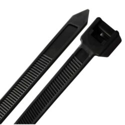 Collier de serrage noir résistant UV 760x9 mm avec tête autobloquante