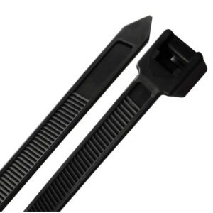 Collier de serrage noir résistant UV 760x9 mm avec tête autobloquante