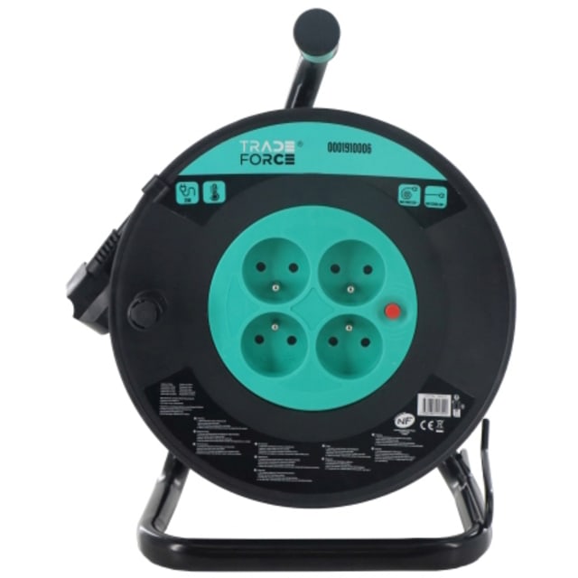 Enrouleur électrique 25 m 4 prises IP20 H05VV-F 0001910006 – Image 1
