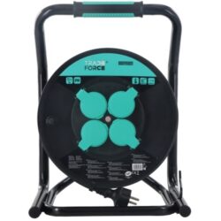 Enrouleur électrique 25 m 4 prises IP44 3G2,5, finition multicolore