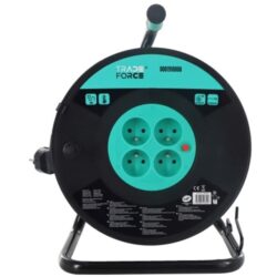 Enrouleur électrique 40 m 4 prises IP20, finition multicolore