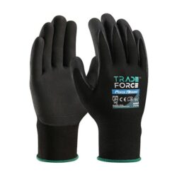 Détails visibles de Gants de travail nylon spandex nitrile noir taille L pour Gants de travail
