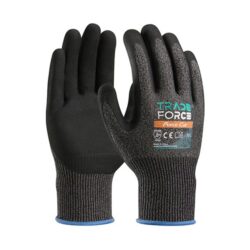 Gants anti-coupure HPPE nitrile noir taille 9/L, configuration visible