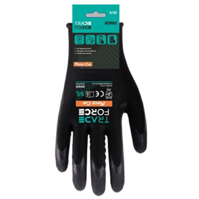 Gants anti-coupure HPPE nitrile noir taille M 0020990114 – Image 1