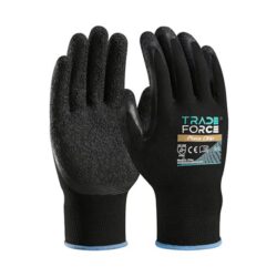 Gants de protection latex nylon noirs taille XL, configuration visible