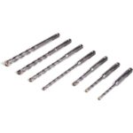 TRADEFORCE - Jeu de 7 forets à percussion SDS-Plus béton 40CR 5-12x110-160mm - 0118420001