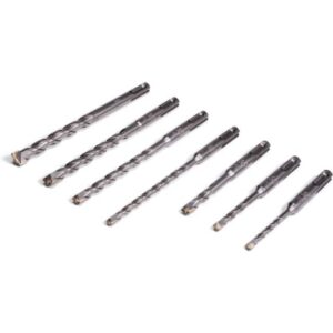 TRADEFORCE - Jeu de 7 forets à percussion SDS-Plus béton 40CR 5-12x110-160mm - 0118420001