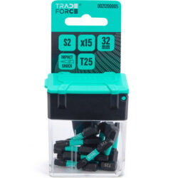 TRADEFORCE - Jeu d'embouts impact 1/4'' TX25 32mm - 15 pieces - 0021200005