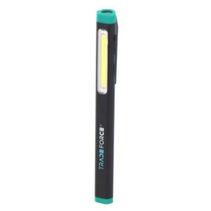 Lampe torche noire rechargeable en aluminium avec LED latérale 340 lm et embouts verts