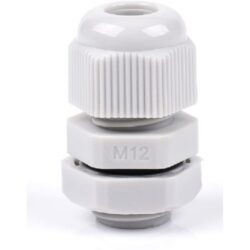 Presse-étoupe M12 polyamide gris clair 3-5 mm, configuration visible