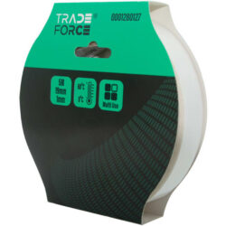 TRADEFORCE - Ruban adhésif double face mousse PE 19mm x 5m x 1mm blanc
