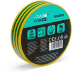 TRADEFORCE - Ruban isolant électrique 19mm x 20m jaune/vert - 0001280086 – Image 2