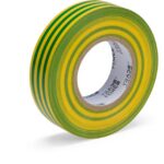TRADEFORCE - Ruban isolant électrique 19mm x 20m jaune/vert - 0001280086