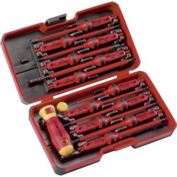 TRADEFORCE - Set de 14 tournevis isolés 1000V SL/PH/PZ/TX avec lames interchangeables - 0118150010