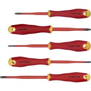 TRADEFORCE - Set de 5 tournevis isolés 1000V PH & plat - 0118150011