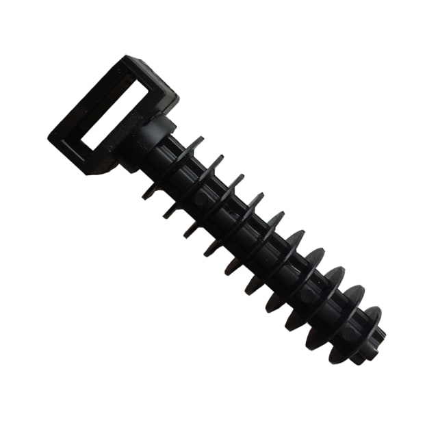 TRADEFORCE Support d'ancrage standard Support d’ancrage noir 10,6×43 mm à tête carrée et ailettes de fixation