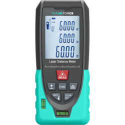 Télémètre laser 60 m avec niveau, configuration visible