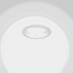 Downlight LED encastrable rond blanc 3000K avec anneau discret