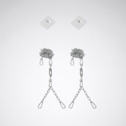 Kit de suspension à chaîne avec deux fixations et anneaux métalliques pour luminaire
