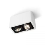 TRIZO 21 - R52 Up 2xGU10 BLACK ring + WHITE frame + BLACK int. - MUGU 2212