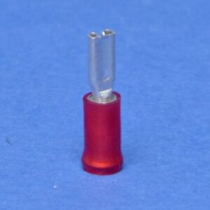 Cosse faston femelle en nylon rouge étamé pour câble 0,3 à 1,5 mm²