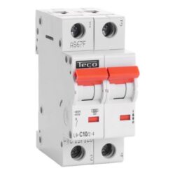 Détails visibles de Disjoncteur bipolaire 10A 4,5kA courbe C pour Disjoncteurs bipolaires,2P