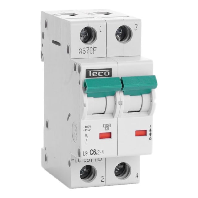 Teco - Disjoncteur Teco 2P 6A 4 Teco - Disjoncteur Teco 2P 6A 4