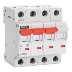Teco - Disjoncteur Teco 3N 10A 10kA Courbe C - L9C103N