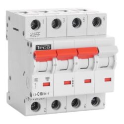 Disjoncteur 3N 10A 4,5 kA courbe C, configuration visible