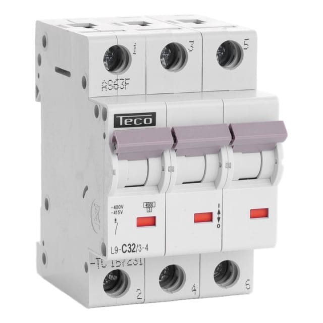 Teco - Disjoncteur Teco 3P 32A 4 Teco - Disjoncteur Teco 3P 32A 4
