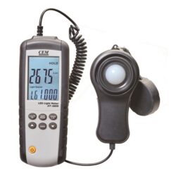 Luxmètre LED numérique avec sonde, configuration visible