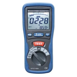 Turbotech - Mesureur d'isolement 125/250/500/1000V 2000MOhm - 750V CA/1000V CC - cont. - A91030094