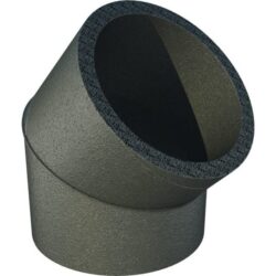 Coude Aerfoam HR-WTW 45° Ø125 mâle-mâle, configuration visible