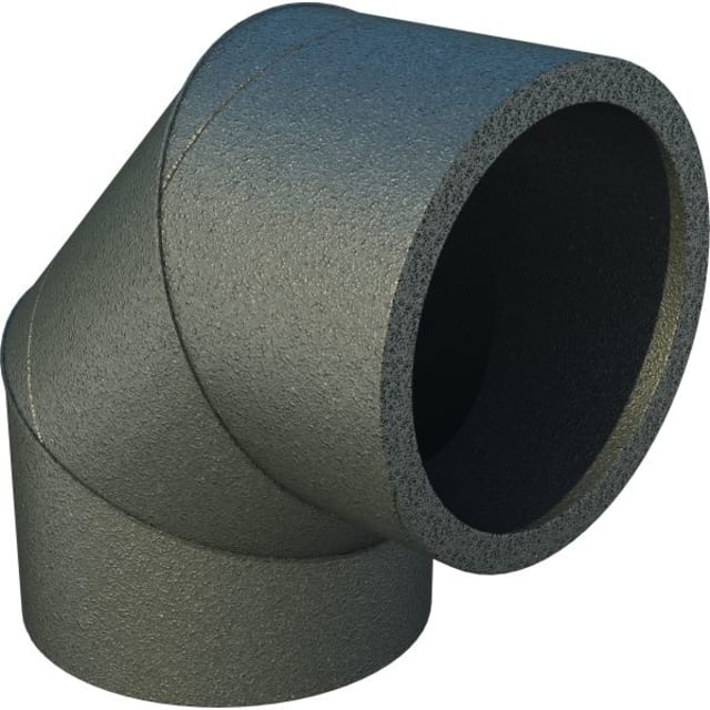 Coude Aerfoam 90° mâle/mâle UBBINK détail produit Coude Aerfoam 90° mâle/mâle Ø125 mm, configuration visible